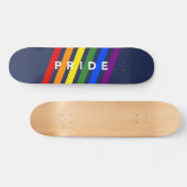 PRIDE Diagonal LGBT Rainbow Stripes op Navy Blue Persoonlijk Skateboard (Horizontaal)