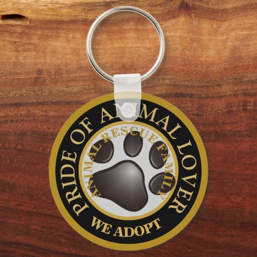 Pride Dierenvriend Klassieke Ronde Sleutelhanger (Voorkant)