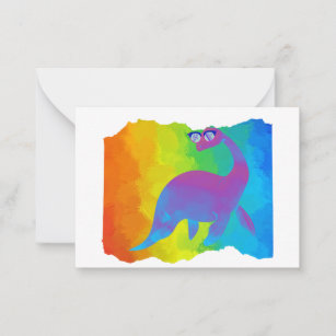 Pride Dinosaur-briefkaart Notitiekaartje