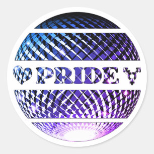 Pride disco bal, lgbtq ronde sticker
