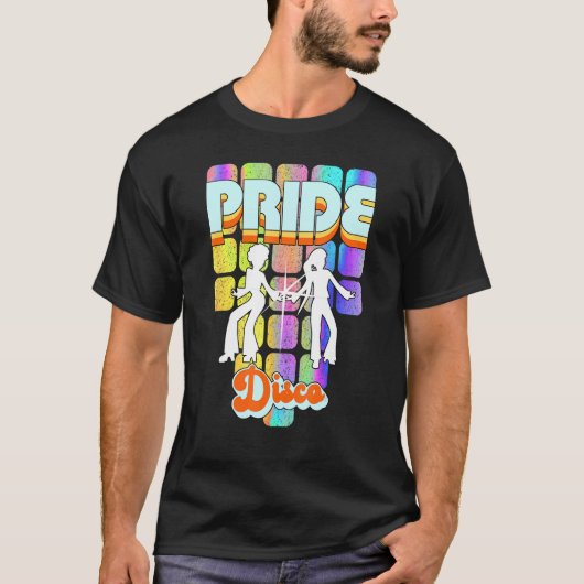 Pride Disco Dames Regenboog LGBT Boogie Dance 70s  T-shirt (Voorkant)