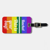 Pride Dit is je tas Funny Rainbow LBGT Bagagelabel (Voorkant horizontaal)