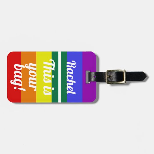 Pride Dit is je tas Funny Rainbow LBGT Bagagelabel (Voorkant horizontaal)