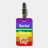 Pride Dit is je tas Funny Rainbow LBGT Bagagelabel (Voorkant verticaal)