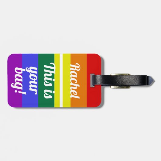 Pride Dit is je tas Funny Rainbow LBGT Bagagelabel (Achterkant horizontaal)