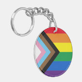 Pride diversity Inclusief regenboog Lgbtq homovlag Sleutelhanger (Voorkant Links)