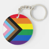 Pride diversity Inclusief regenboog Lgbtq homovlag Sleutelhanger (Achterkant)