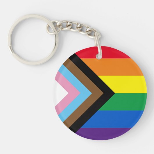 Pride diversity Inclusief regenboog Lgbtq homovlag Sleutelhanger (Voorkant)