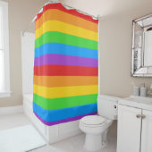 Pride Douche: Regenboogvlag Douchegordijn (In situ)