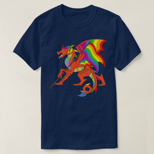 Pride Dragon LGBT Gay Lesbian Transgender Trans No T-shirt (Design voorkant)