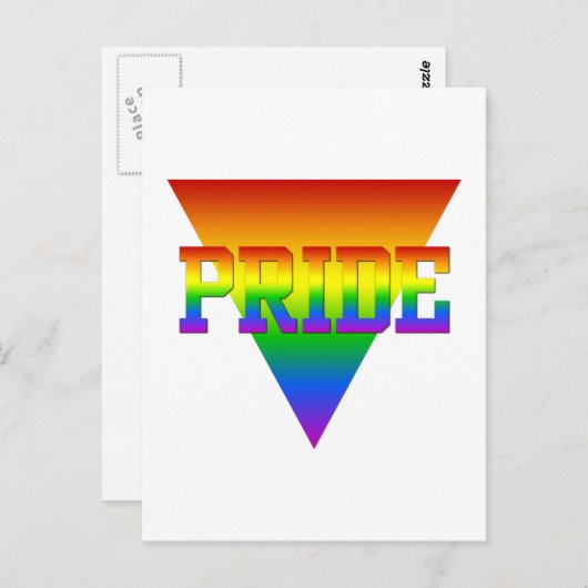 Pride driehoek briefkaart, pas aan briefkaart (Voorkant / Achterkant)