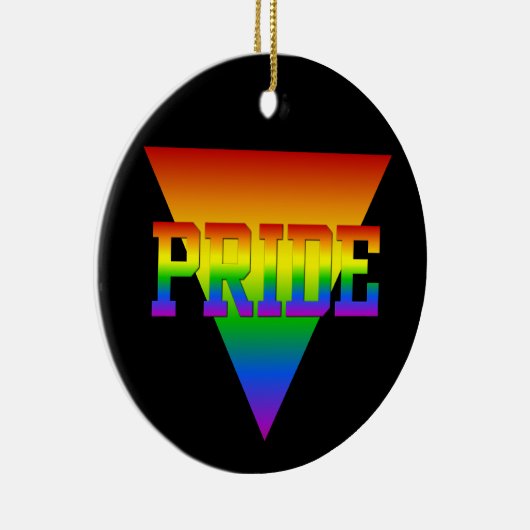 Pride driehoek ornament, pas aan keramisch ornament (Rechts)