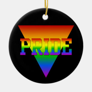 Pride driehoek ornament, pas aan keramisch ornament