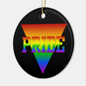 Pride driehoek ornament, pas aan keramisch ornament (Links)