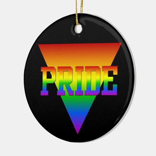 Pride driehoek ornament, pas aan keramisch ornament (Links)