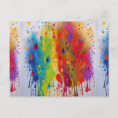 Pride Drip Patroon Ansichtkaart Briefkaart (Voorkant)