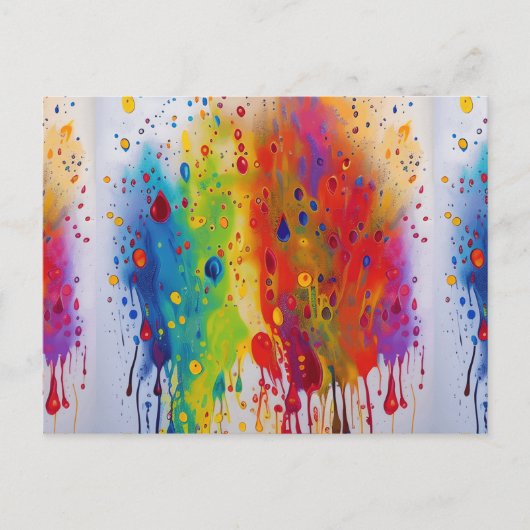 Pride Drip Patroon Ansichtkaart Briefkaart (Voorkant)