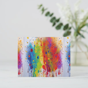 Pride Drip Pattern Briefkaart