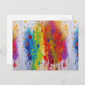 Pride Drip Pattern Briefkaart (Voorkant / Achterkant)