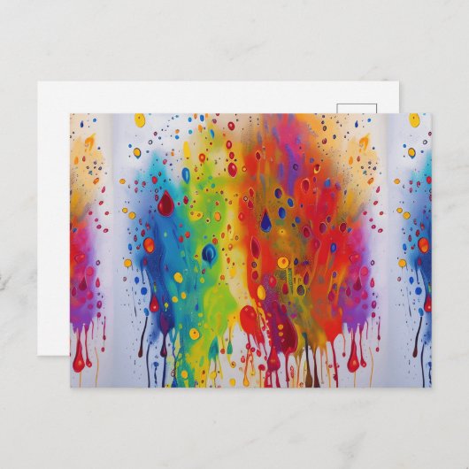 Pride Drip Pattern Briefkaart (Voorkant / Achterkant)