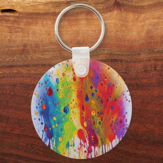 Pride Drip Pattern Sleutelhanger (Voorkant)