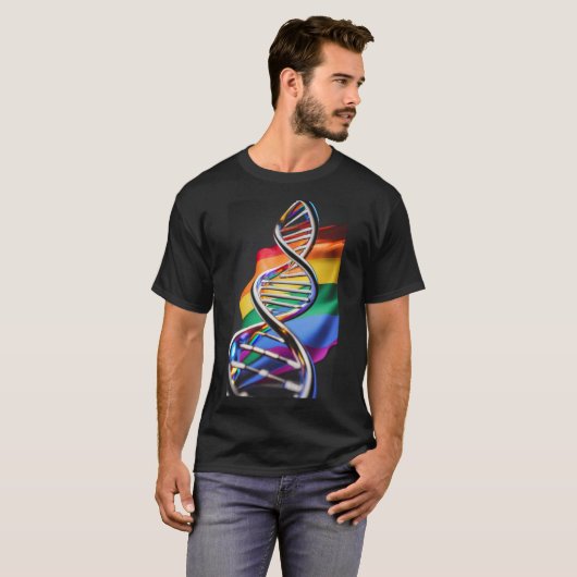 Pride dubbele helix t-shirt (Voorkant volledig)