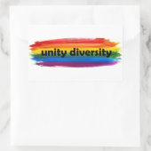 PRIDE EENHEID DIVERSITEIT RECHTHOEKIGE STICKER (Tas)