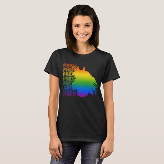 Pride Eenhoorn T-shirt (Voorkant volledig)
