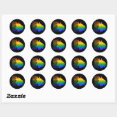 Pride eenhoorn T-shirt Ronde Sticker (Vel)
