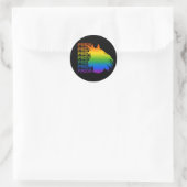 Pride eenhoorn T-shirt Ronde Sticker (Tas)