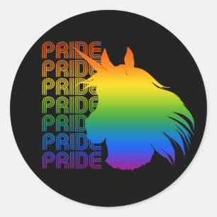 Pride eenhoorn T-shirt Ronde Sticker