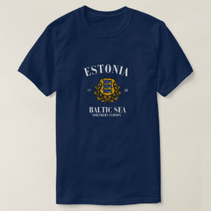 Pride Elegant Estland Vlag T-shirt