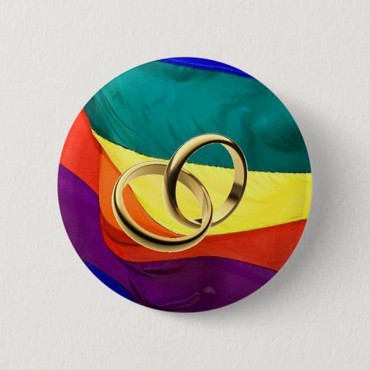 Pride en huwelijk ronde button 5,7 cm (Voorkant)