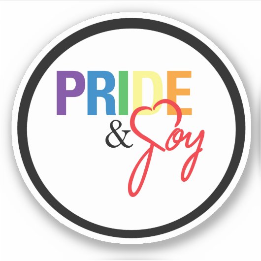 Pride en Joy Logo Vinyl Sticker (Voorkant)