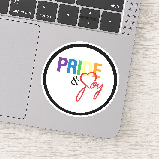 Pride en Joy Logo Vinyl Sticker (Detail)