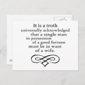 Pride en Prejudice Briefkaart (Voorkant / Achterkant)