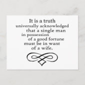 Pride en Prejudice Briefkaart (Voorkant)