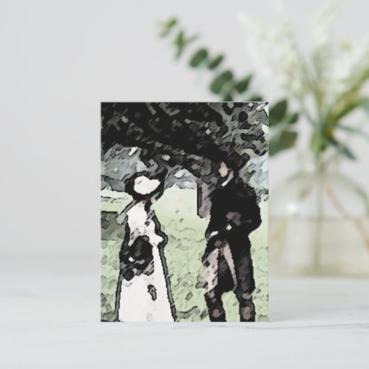 Pride en Prejudice Briefkaart (Staand voorkant)