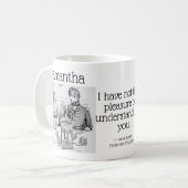 Pride en Prejudice Jane Austen Funny Quote Name Koffiemok (Voorkant links)