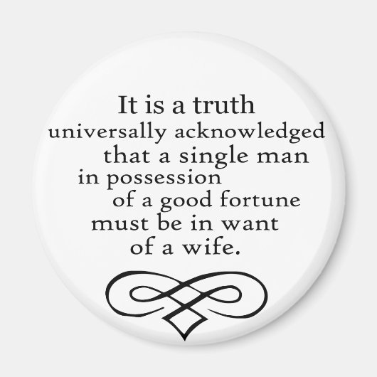 Pride en Prejudice Magneet (Voorkant)