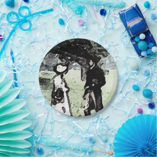 Pride en Prejudice Papieren Bordje (Feest)