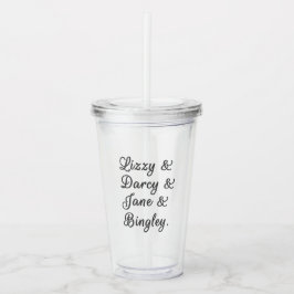 Pride en Prejudice-paren I Acryl Drinkbeker