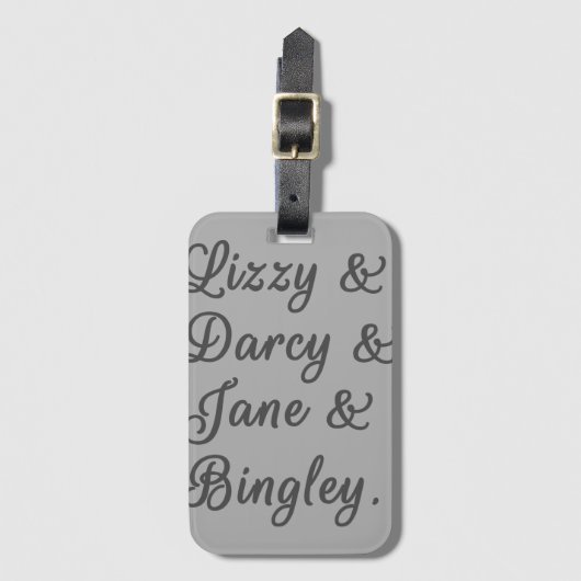 Pride en Prejudice-paren I Bagagelabel (Voorkant (verticaal))