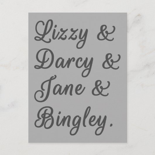 Pride en Prejudice-paren I Briefkaart (Voorkant)