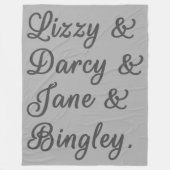 Pride en Prejudice-paren I Fleece Deken (Voorkant)