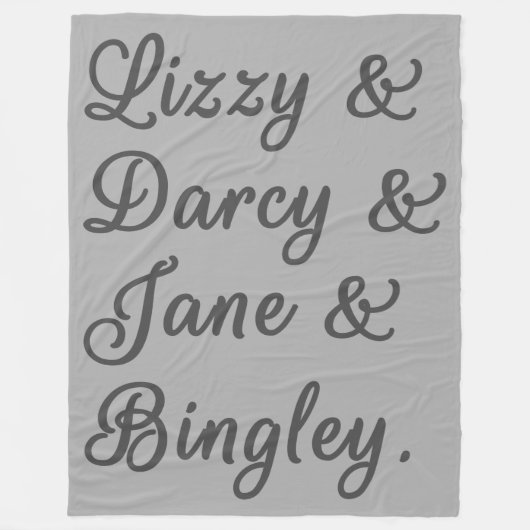 Pride en Prejudice-paren I Fleece Deken (Voorkant)