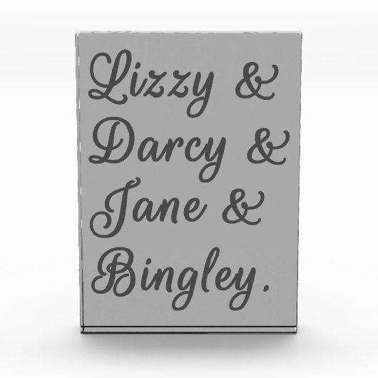 Pride en Prejudice-paren I Fotoblokken (Voorkant)