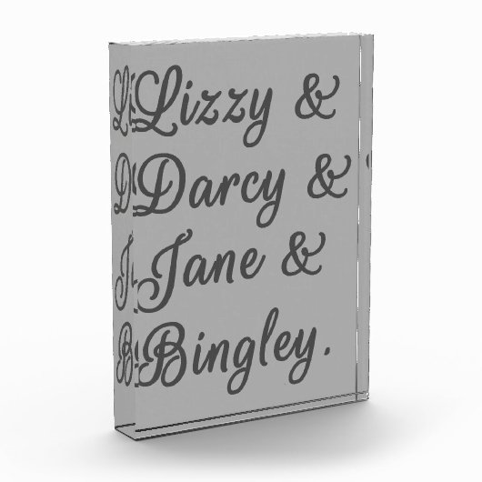 Pride en Prejudice-paren I Fotoblokken (Links)