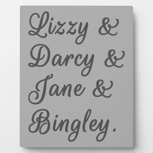 Pride en Prejudice-paren I Fotoplaat (Voorkant)