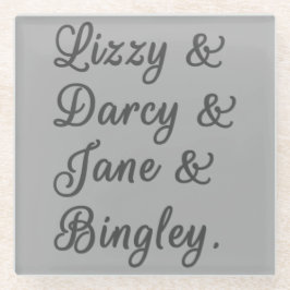 Pride en Prejudice-paren I Glazen Onderzetter